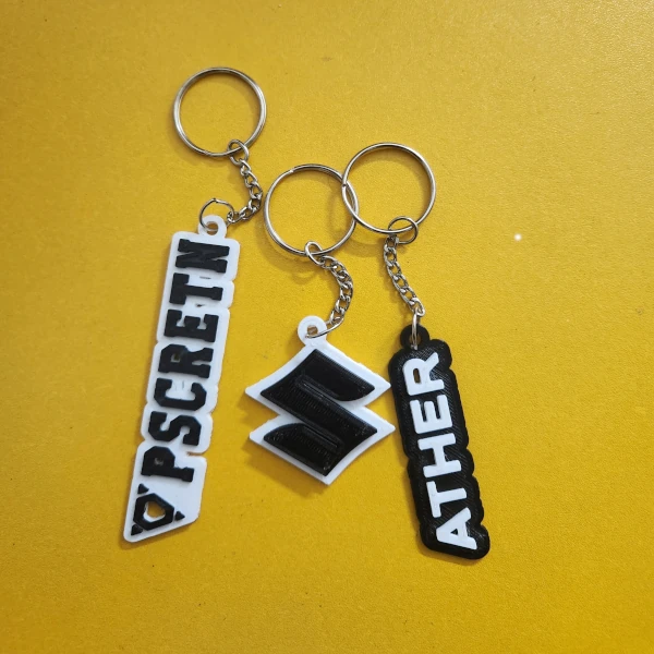 Custom 3D printed keychain